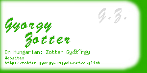 gyorgy zotter business card